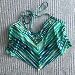Vince Camuto Azure Striped Flyaway Tankini Top - NWT - Size Small Swimwear Vacay